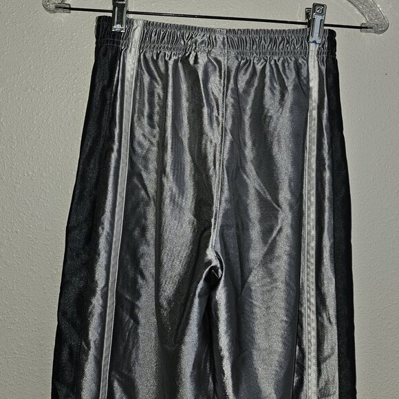 NIKE Athletic Pants Silver Gray Drawstring Waist Ankle Zipper Youth Medium 10-12 - Picture 6 of 13